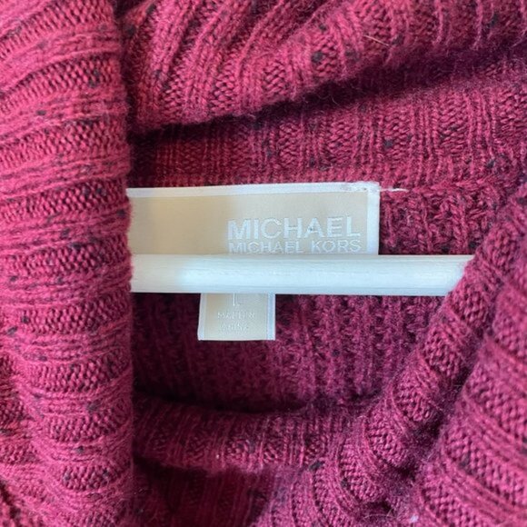 Michael Kors Cowl Neck Wool Mix Sweater Sz L - Picture 4 of 5